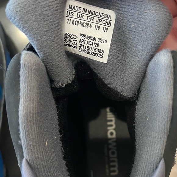 Adidas Climawarm Kids Boys Winter Snow Boots 11K Black Blue - Picture 8 of 8